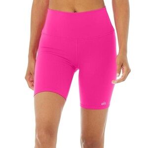 Alo Yoga 7” High-Waist Biker Shorts - Hot Pink- Size XS